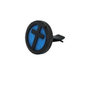 Black Stainless Steel Cross Car Diffuser 10 Pads & Dram of Oil